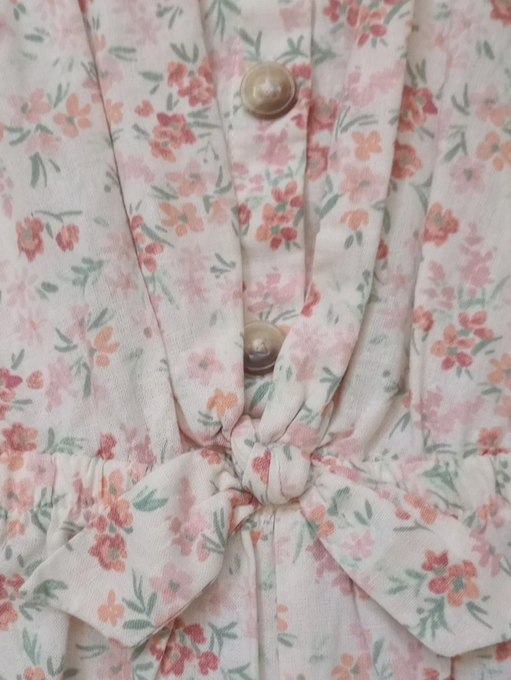 Oshkosh B'gosh Beige Floral Wide-Leg Jumpsuit